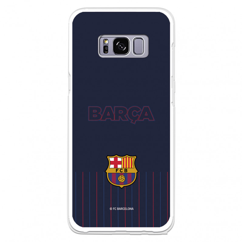 Funda para Samsung Galaxy S8 del Barcelona Barsa Fondo Azul - Licencia Oficial FC Barcelona