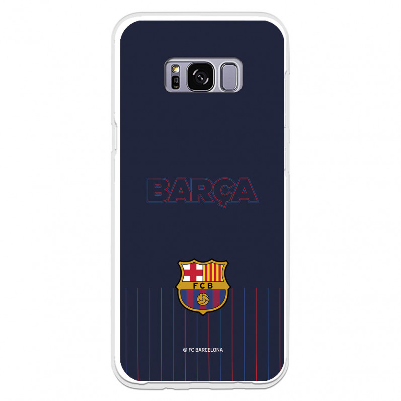 Funda para Samsung Galaxy S8 Plus del Barcelona Barsa Fondo Azul - Licencia Oficial FC Barcelona