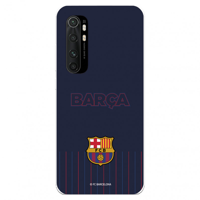 Funda para Xiaomi Mi Note 10 Lite del Barcelona Barsa Fondo Azul - Licencia Oficial FC Barcelona