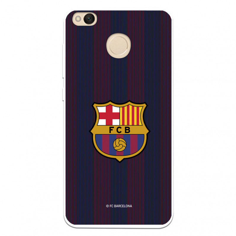 Funda para Xiaomi Redmi 4X del Barcelona Rayas Blaugrana - Licencia Oficial FC Barcelona