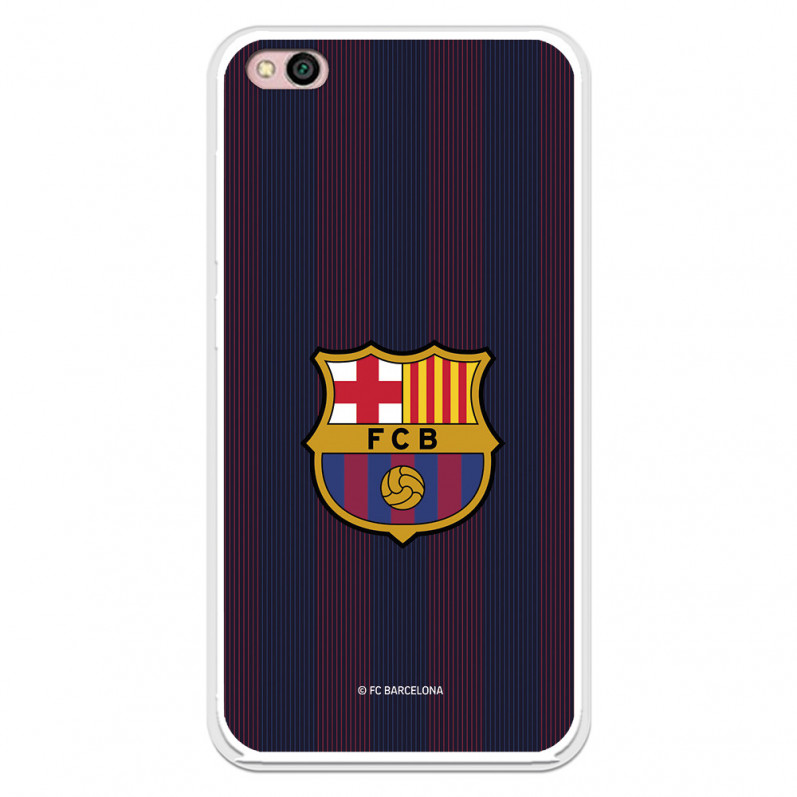Funda para Xiaomi Redmi 5A del Barcelona Rayas Blaugrana - Licencia Oficial FC Barcelona