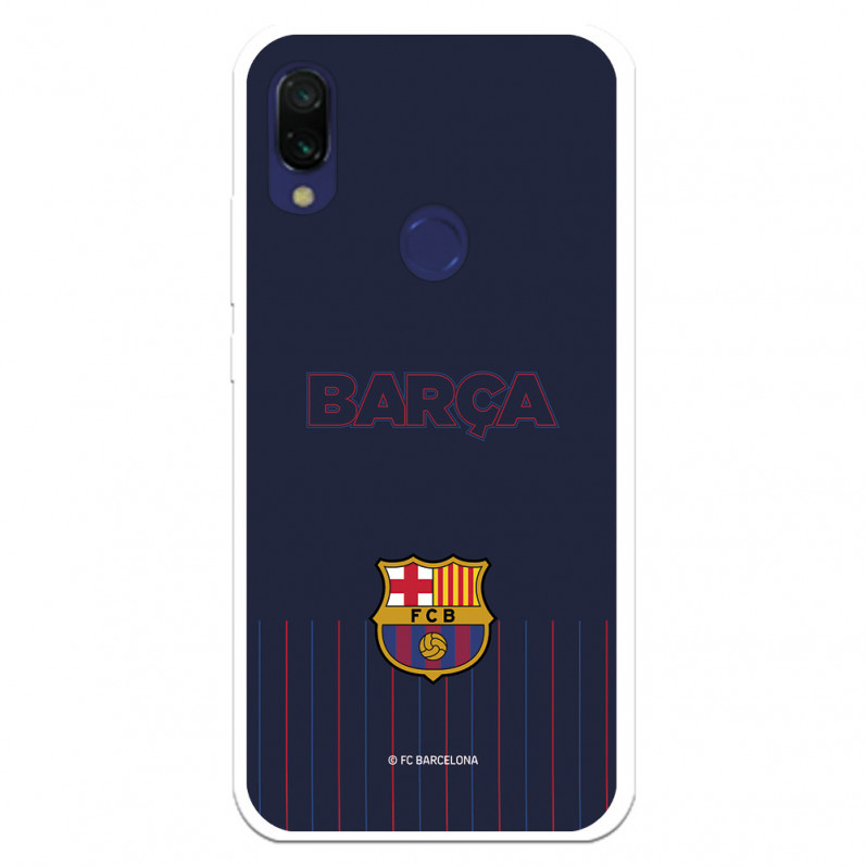Funda para Xiaomi Redmi 7A del Barcelona Barsa Fondo Azul - Licencia Oficial FC Barcelona