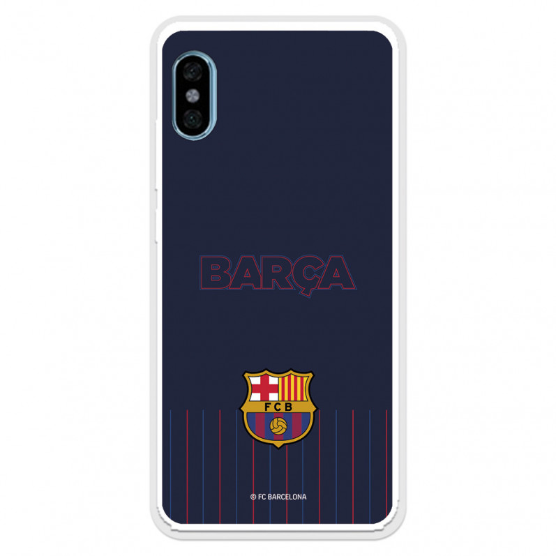 Funda para Xiaomi Redmi Note 5 Pro del Barcelona Barsa Fondo Azul - Licencia Oficial FC Barcelona