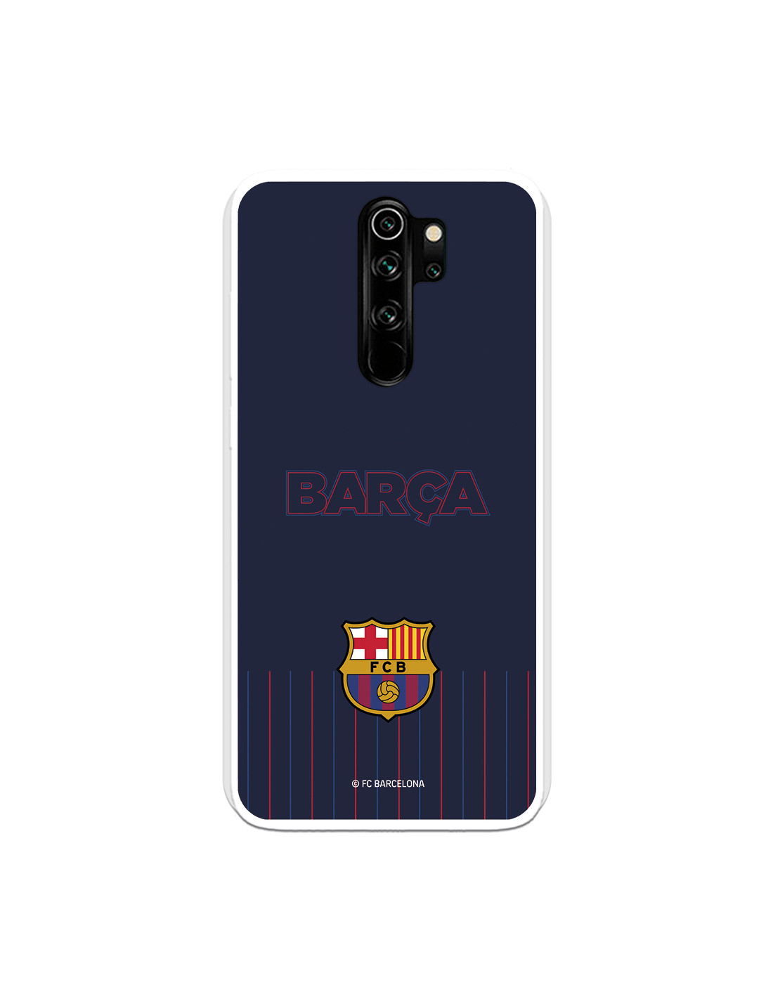 Funda para Xiaomi Redmi Note 8 Pro del Barcelona Barsa Fondo Azul -  Licencia Oficial FC Barcelona