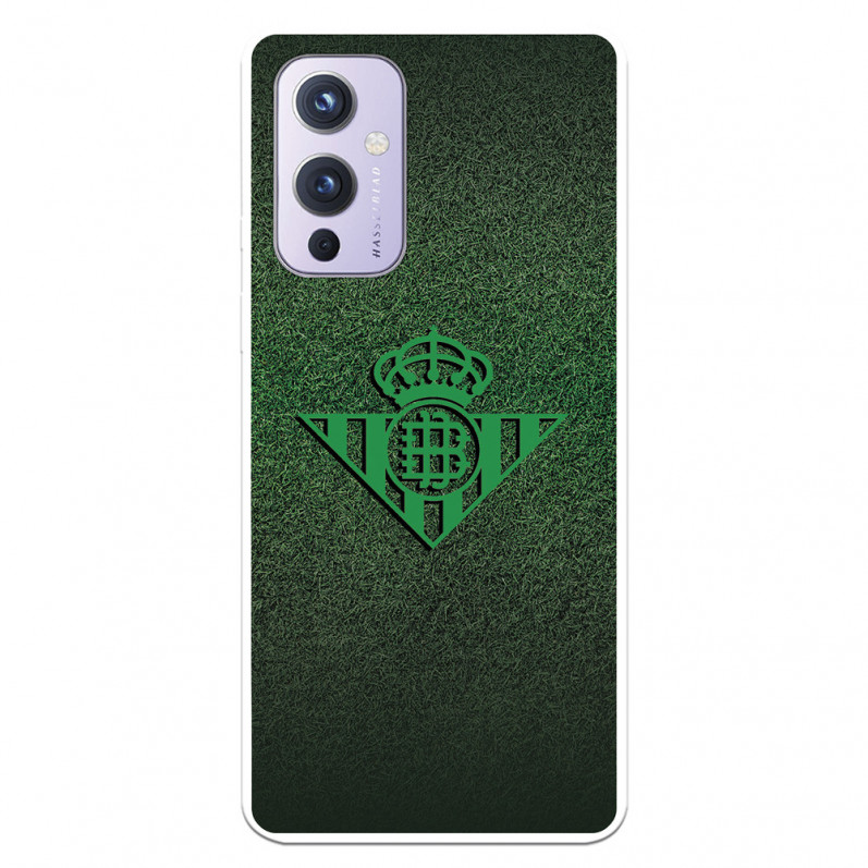 Funda para OnePlus 9 del Betis Escudo Verde Fondo trama - Licencia Oficial Real Betis Balompié