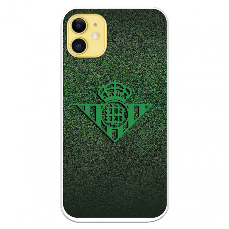 Funda para iPhone 11 del Betis Escudo Verde Fondo trama - Licencia Oficial Real Betis Balompié
