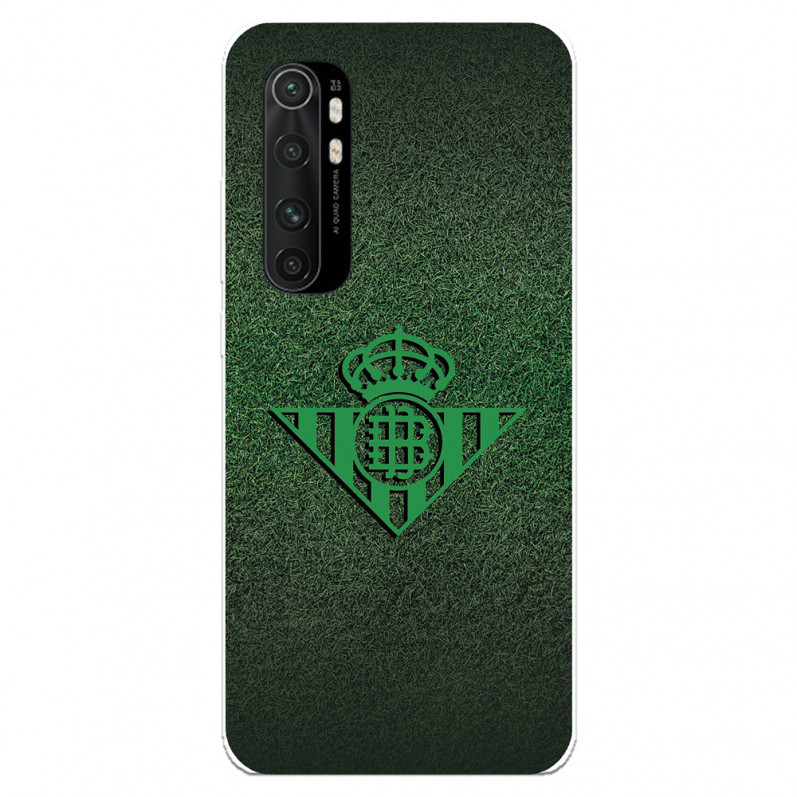 Funda para Xiaomi Mi Note 10 Lite del Betis Escudo Verde Fondo trama - Licencia Oficial Real Betis Balompié