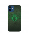 Funda para iPhone 12 Mini del Betis Escudo Verde Fondo trama - Licencia Oficial Real Betis Balompié