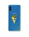 Funda para Samsung Galaxy A50 del Cádiz Escudo Transparente - Licencia Oficial Cádiz CF
