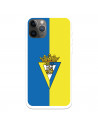 Funda para iPhone 11 Pro del Cádiz Escudo Fondo Bicolor - Licencia Oficial Cádiz CF