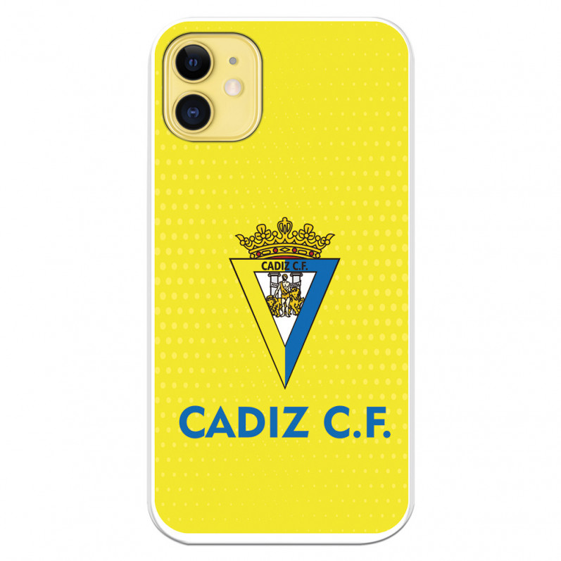 Funda para iPhone 11 del Cádiz Fondo Amarillo - Licencia Oficial Cádiz CF