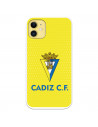 Funda para iPhone 11 del Cádiz Fondo Amarillo - Licencia Oficial Cádiz CF