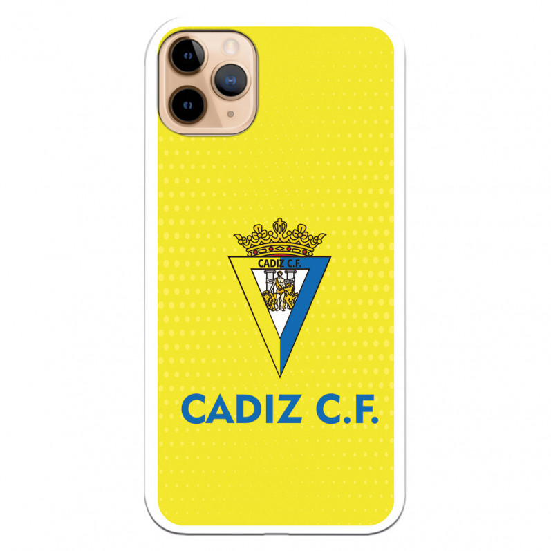Funda para iPhone 11 Pro Max del Cádiz Fondo Amarillo - Licencia Oficial Cádiz CF