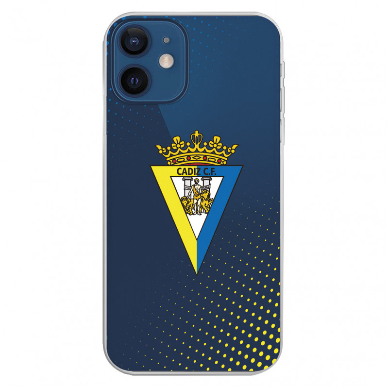 Funda para iPhone 12 Mini del Cádiz Escudo Transparente - Licencia Oficial Cádiz CF