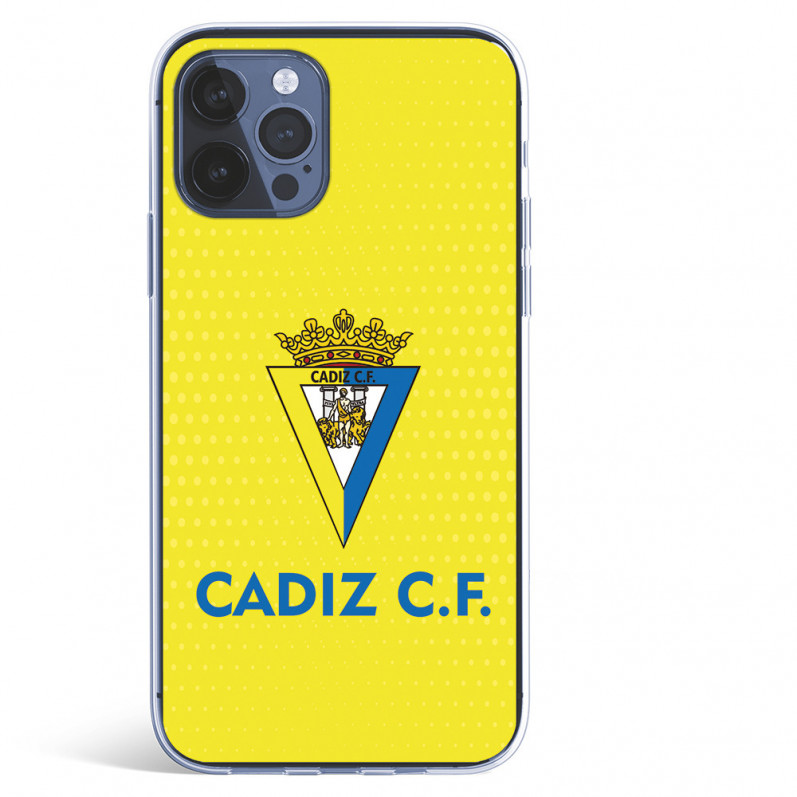 Funda para iPhone 12 del Cádiz Fondo Amarillo - Licencia Oficial Cádiz CF