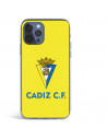 Funda para iPhone 12 del Cádiz Fondo Amarillo - Licencia Oficial Cádiz CF