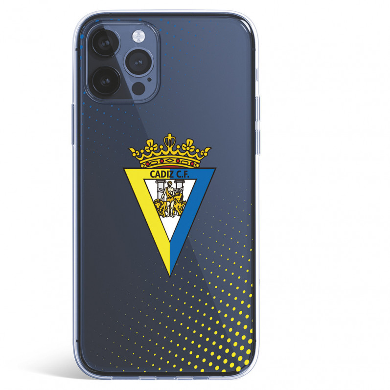 Funda para iPhone 12 Pro Max del Cádiz Escudo Transparente - Licencia Oficial Cádiz CF