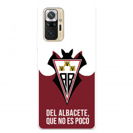 Funda para Xiaomi Redmi Note 10 Pro del Albacete Escudo "Del Albacete que no es poco" - Licencia Oficial Albacete Balompié