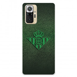 Funda para Xiaomi Redmi Note 10 Pro del Betis Escudo Verde Fondo trama - Licencia Oficial Real Betis Balompié