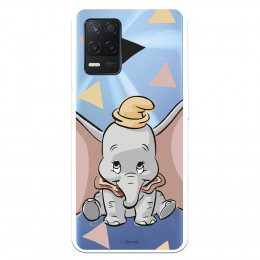 Funda para Realme 8 5G Oficial de Disney Dumbo Silueta Transparente - Dumbo