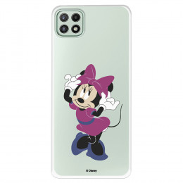 Funda para Samsung Galaxy A22 5G Oficial de Disney Minnie Rosa - Clásicos Disney