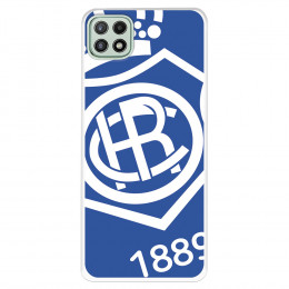 Funda para Samsung Galaxy A22 5G del Recre Escudo Fondo Azul - Licencia Oficial Real Club Recreativo de Huelva