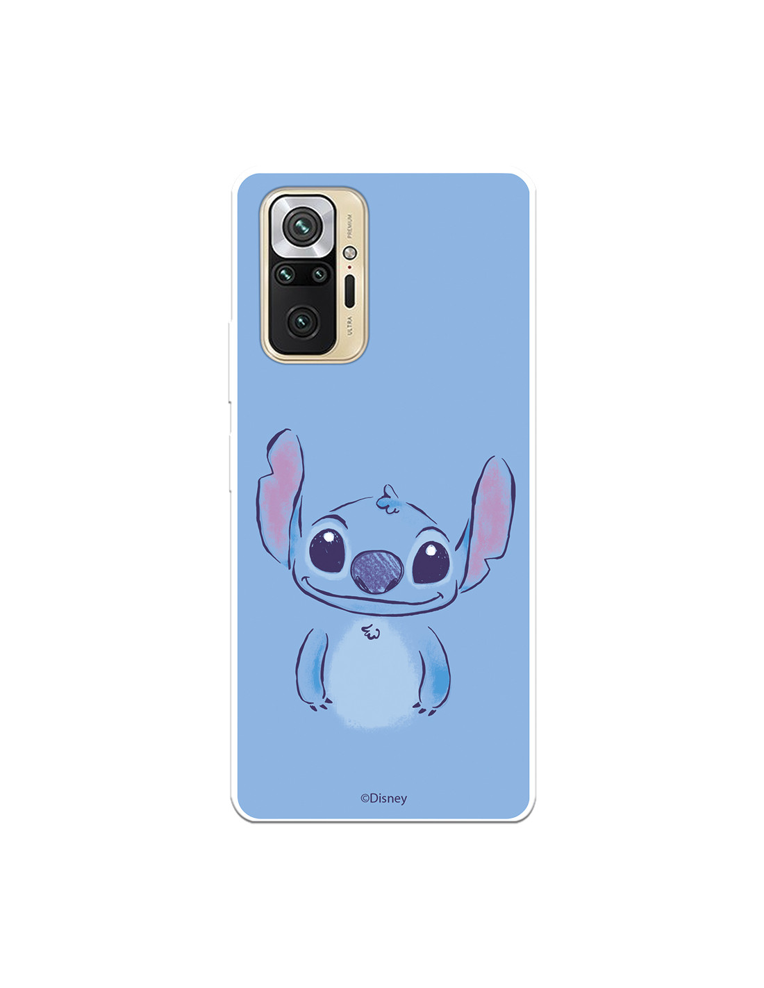 Funda para Xiaomi Redmi Note 10 Pro Oficial de Disney Stitch Azul