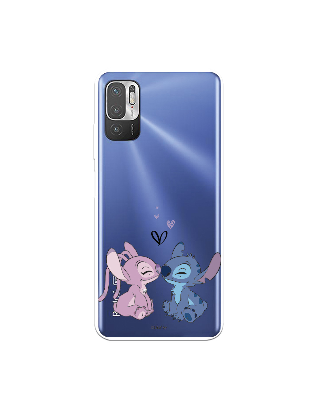 Funda para Xiaomi Redmi Note 10 5G Oficial de Disney Angel & Stitch Beso -  Lilo & Stitch