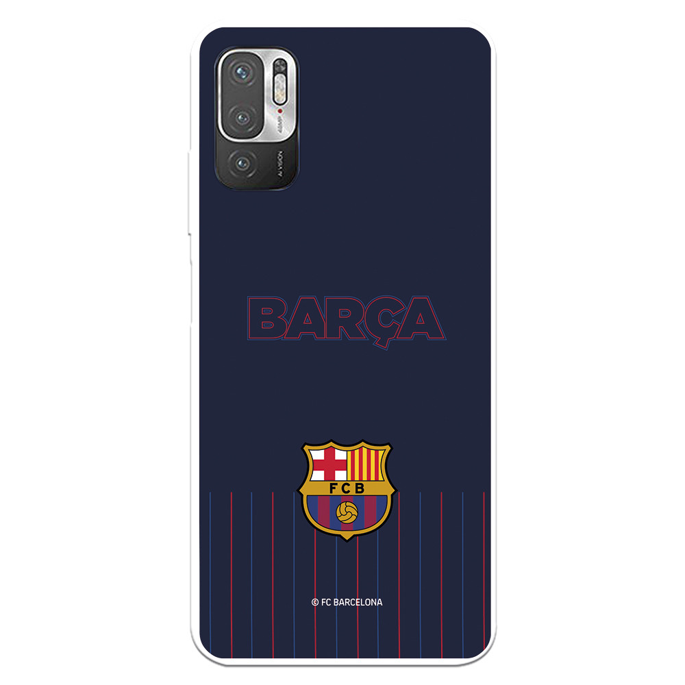 Funda para Xiaomi Redmi Note 10 5G del Barcelona Barsa Fondo Azul -  Licencia Oficial FC Barcelona