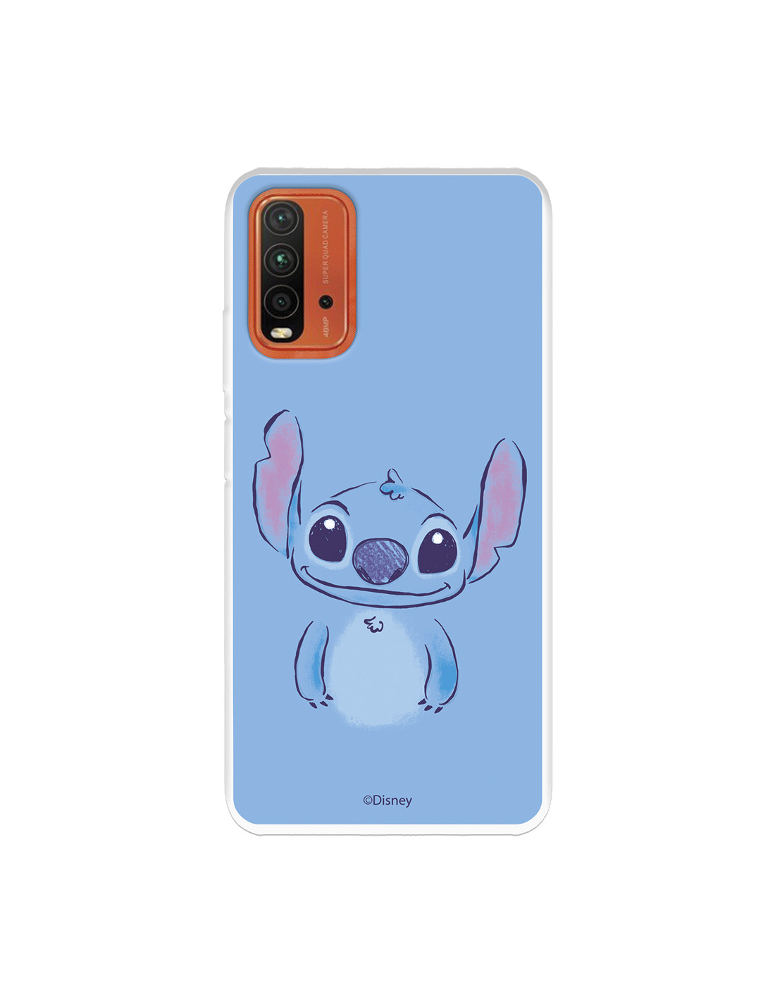 Funda para Xiaomi Redmi 9T Oficial de Disney Stitch Azul - Lilo & Stitch