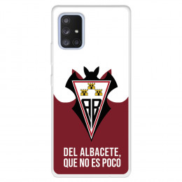 Funda para Samsung Galaxy A71 5G del Albacete Escudo "Del Albacete que no es poco" - Licencia Oficial Albacete Balompié