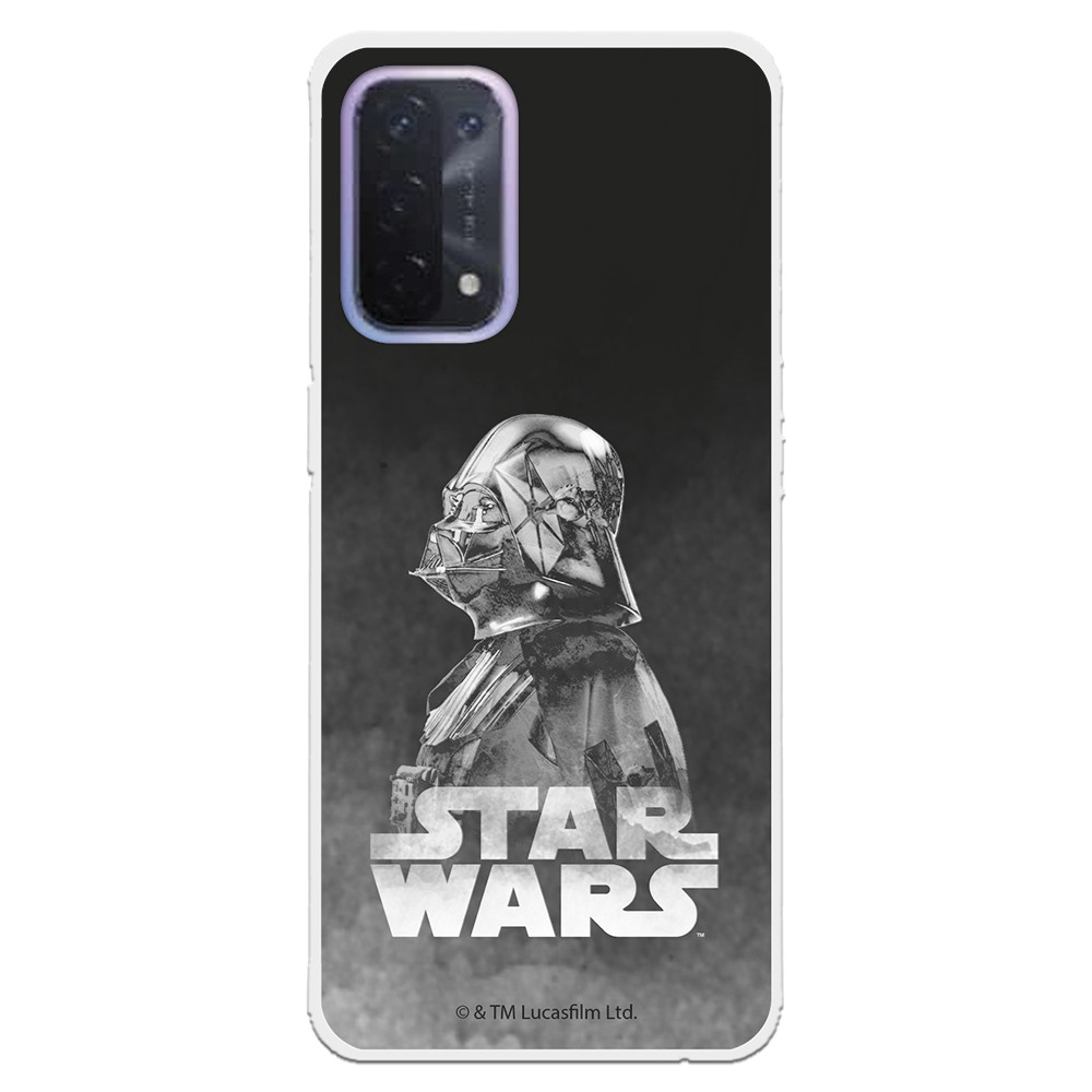 Funda para Oppo A74 5G Oficial de Star Wars Darth Vader Fondo negro - Star  Wars